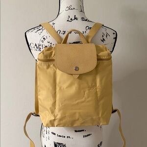 Longchamp Yellow Nylon Backpack